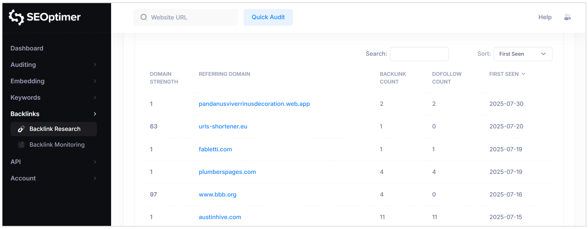 Verificar dominios de referencia